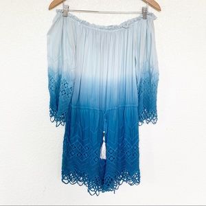 Young Fabulous and Broke off shoulder ombré romper